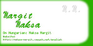 margit maksa business card